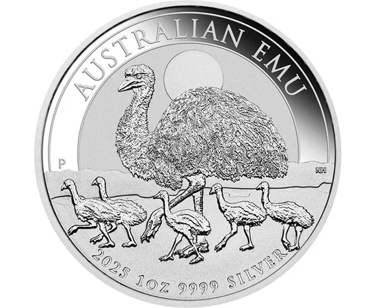 1 dolar, Emu cu pui, , argint de 999,9/1000, 31,1 g, Australia, 2025