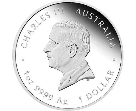1 dolar Charles al III-lea  argint de 9999/1000 311 g Australia 2025