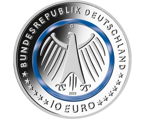10 euro Vultur cu scut val.nominală  cupru nichel 98 g Germania 2025