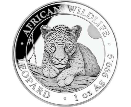 100 şilingi, Leopardul, argint de 999,9/1000, 31,1 g, Somalia, 2025