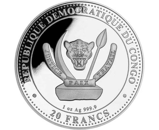 20 franci Stemă  argint de 9999/1000 311 g Congo 2025