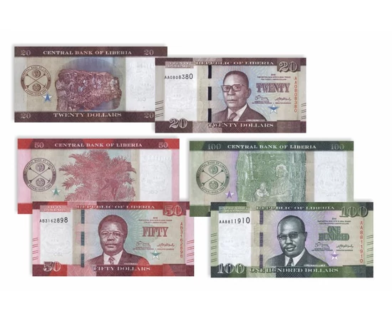 5, 10, 20, 50, 100 dolari, ,  , 0, Liberia, 2016