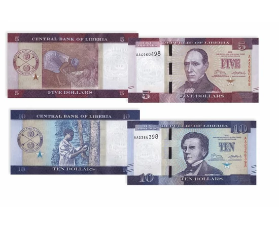 5 10 20 50 100 dolari    0 Liberia 2016