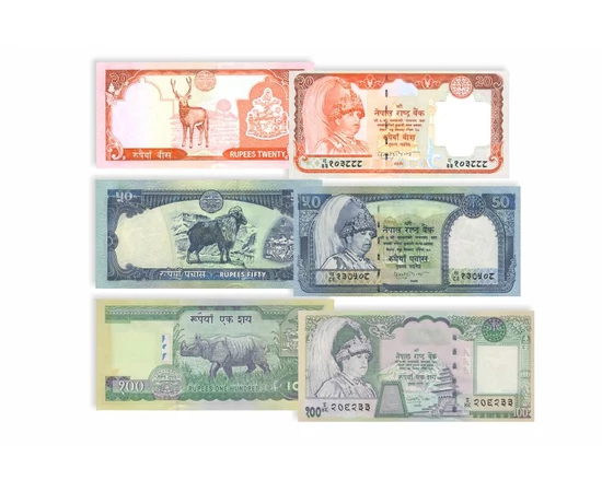 5 10 20 50 100 rupii    0 Nepal 2002-2005