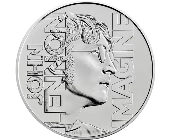 5 lire, John Lennon, cupru, nichel, 28,28 g, Marea Britanie, 2025