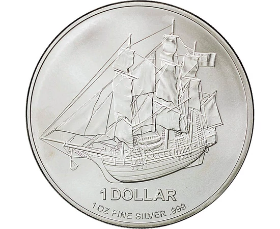 COOK/ 1 dolar,Corabia Bounty,Ag,2009-10, Insulele Cook