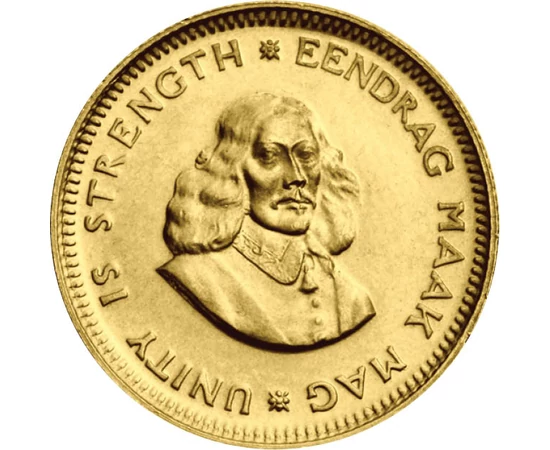  1rand,Jan van Riebeeck,Au,1961-1983, Republica Africa de Sud