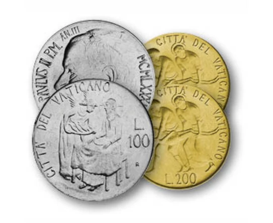 10, 20, 50, 100, 200 lire, ,  , 0, Vatican, 1981