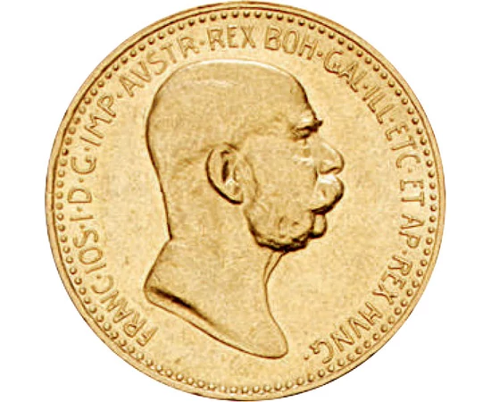 10 coroane, Francisc Iosif, aur, 1909, Monarhia Austro-Ungară