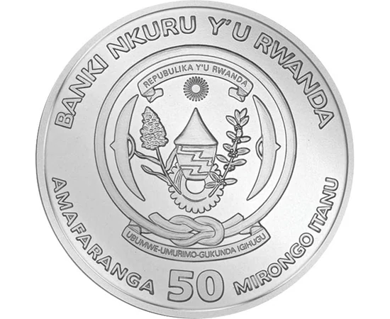 50 franci Stemă  argint de 999/1000 311 g Ruanda 2026