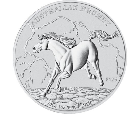 AUS/ 1 dolar, Calul Brumby,1uAg, 2024, Australia