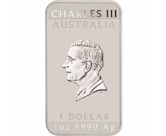1 dolar Charles al III-lea val. nom. fineţe argint de 9999/1000 311 g Australia 2025