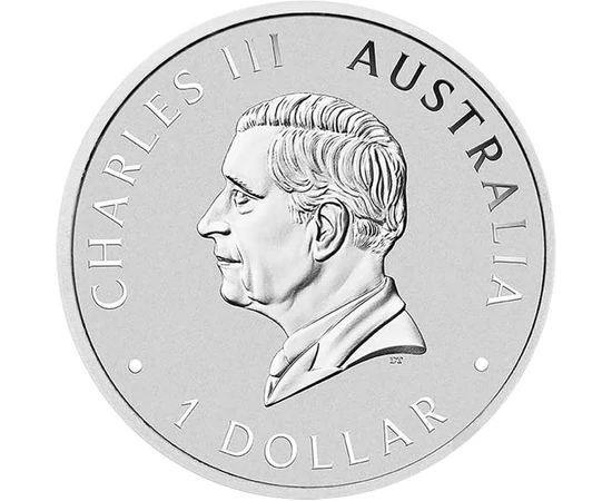 1 dolar Charles al III-lea val. nominală argint de 9999/1000 311 g Australia 2025
