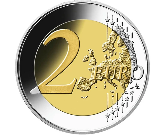 2 euro Harta Europei  cupru nichel 852 g Spania 2025