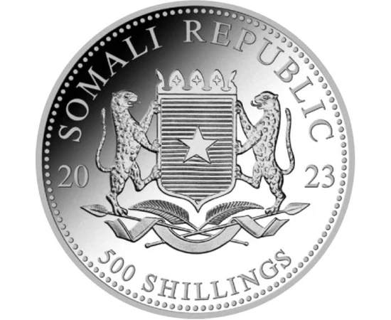 SOM/ 500 şilingi Elefantul 5uAg2023 Somalia