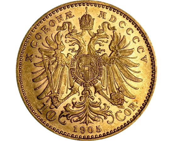  10 coroaneFrancisc I laur1892-1906 Monarhia Austro-Ungară