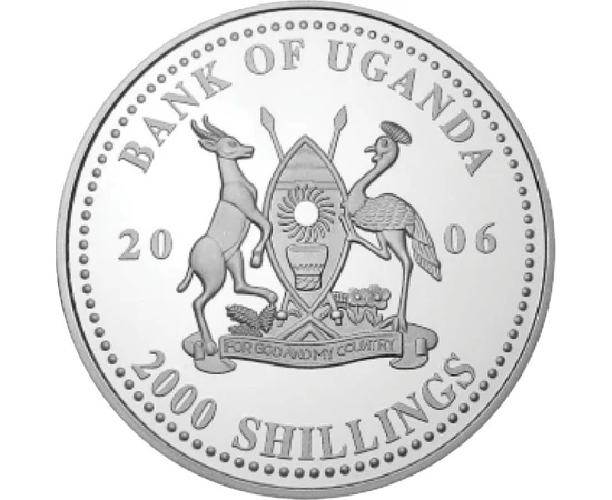 2000 şilingi Stemă   argint de 350/1000 27 g Uganda 2006