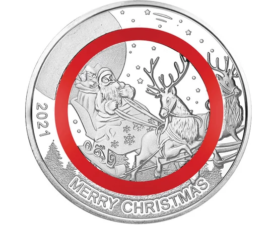 FJ/ 1/2 dolar, Moş Crăciun, 2021, Insulele Fiji