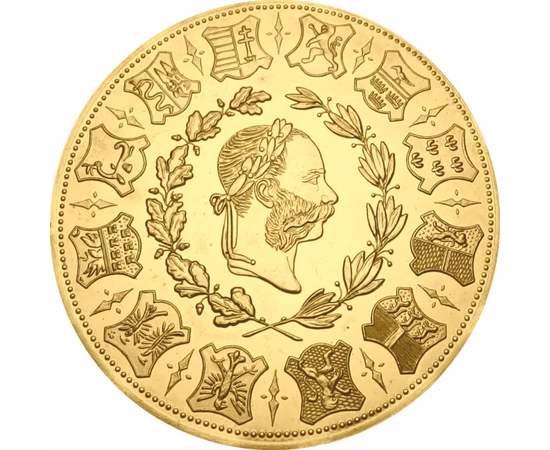  4 ducaţipl.aur1873  replică Monarhia Austro-Ungară