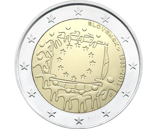  2 euro,Steagul Europei,Slovacia,2015, Slovacia