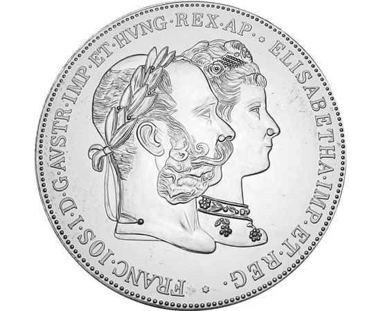  2 florini,pl.argint,1879,replică, Monarhia Austro-Ungară