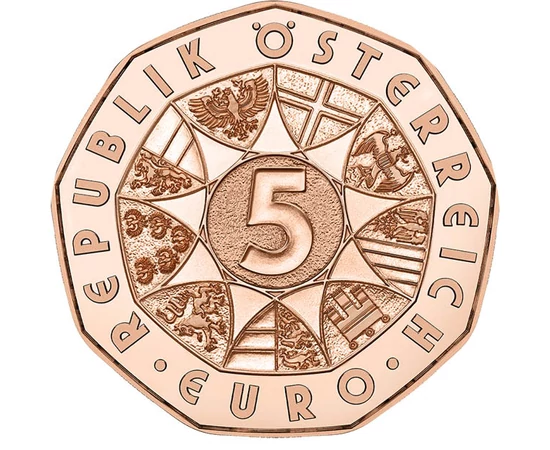 5 euro Stemă   cupru nichel 778 g Austria 2026