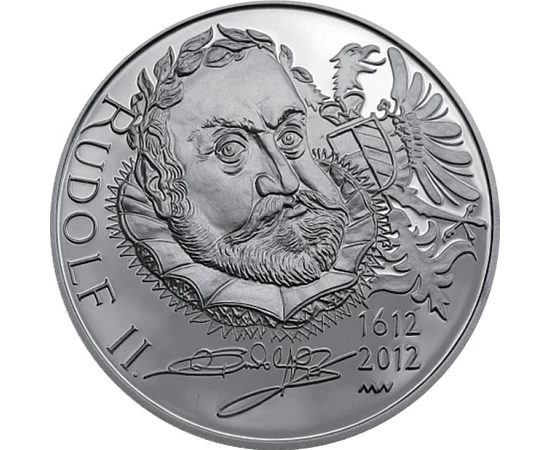  200 kč, Rudolf II, Ag, proof, 2012, Cehia