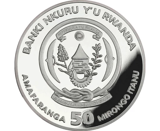 50 franci Stemă  argint de 999/1000 311 g Ruanda 2026