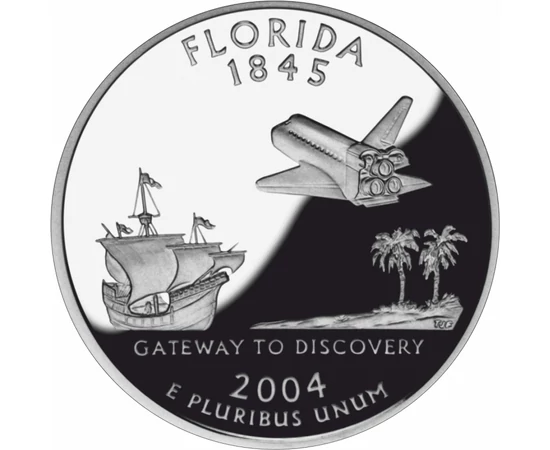  25 cenţiPrimul pas pe Lună2004 SUA