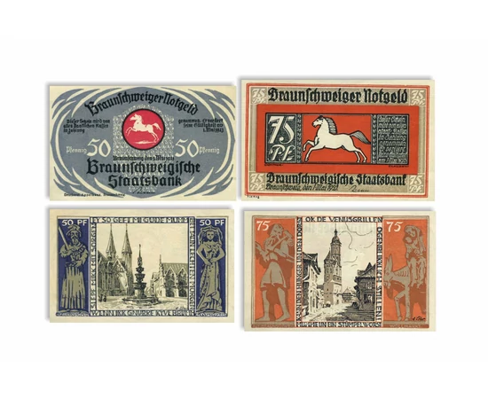 10, 25, 50, 75 pfennig, ,  , 0, Republica de la Weimar, 1921