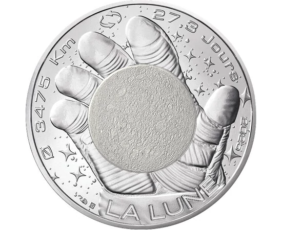 10 euro, Marte pe mănuşii astronautului, , argint de 333/1000, 13 g, Franţa, 2025