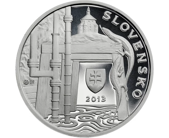 10 euro, Pompă de apă, , val.nom., argint de 900/1000, 18 g, Slovacia, 2013