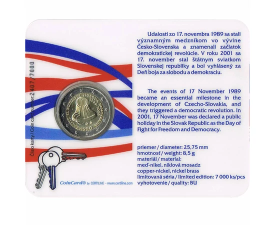 2 euro Harta UE  cupru nichel 852 g Slovacia 2009