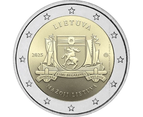 2 euro, Stema Lituaniei Mici, , cupru, nichel, 8,52 g, Lituania, 2025