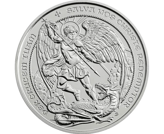 5 lire, Arhanghelul Mihail şi dragonul, cupru, nichel, 28,28 g, Marea Britanie, 2026