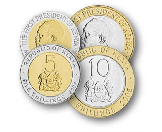 50 cenţi, 1, 5, 10 şilingi, ,  , 0, Kenya, 2005-2010
