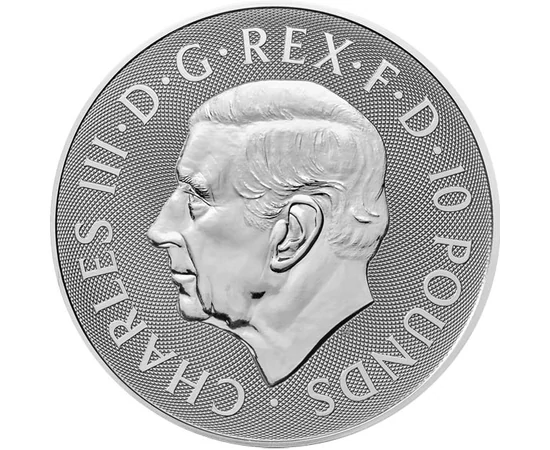 GB/ 10 lire Taurul Clarence10uAg2023 Marea Britanie