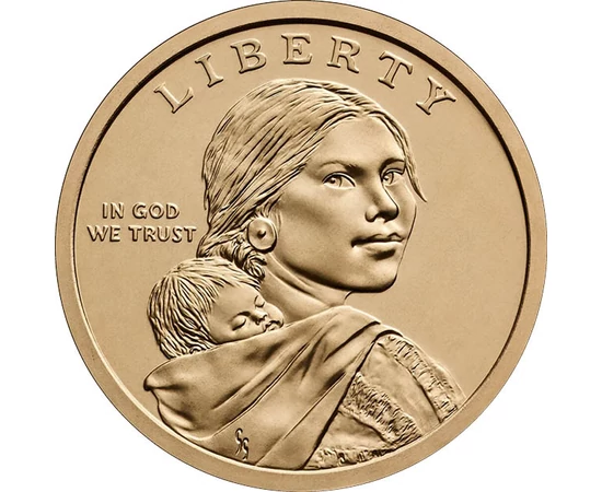 1 dolar Sacagawea fată indiană cupru nichel 81 g SUA 2026