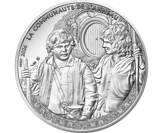 10 euro, Frodo şi Sam, , argint de 333/1000, 13 g, Franţa, 2026