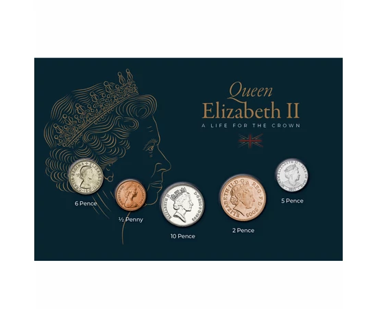 1/2, 2, 5, 6, 10 pence, ,  , 0, Marea Britanie, 1952-2022