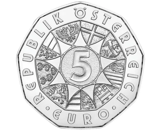 5 euro 9 steme austriece  argint de 925/1000 841 g Austria 2026