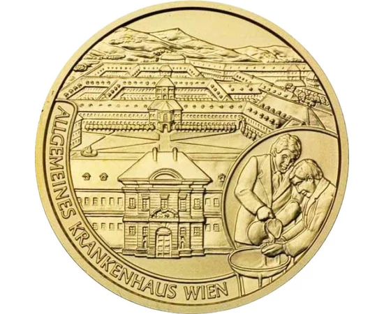 50 euro Spital din Viena dezinfectarea mâinilor aur de 986/1000 1014 g Austria 2008