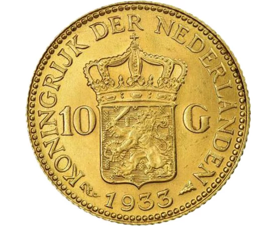  10 guldeniWilhelminaAu1925-1933 Olanda