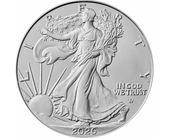 1 dolar Femeia Libertatea plimbându-se  argint de 999/1000 311 g SUA 2026