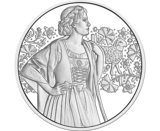 10 euro, Femeie austriacă în port popular, loden, argint de 925/1000, 15,55 g, Austria, 2026