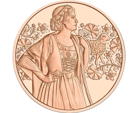 10 euro, Femeie austriacă în port popular, loden, cupru, nichel, 15 g, Austria, 2026