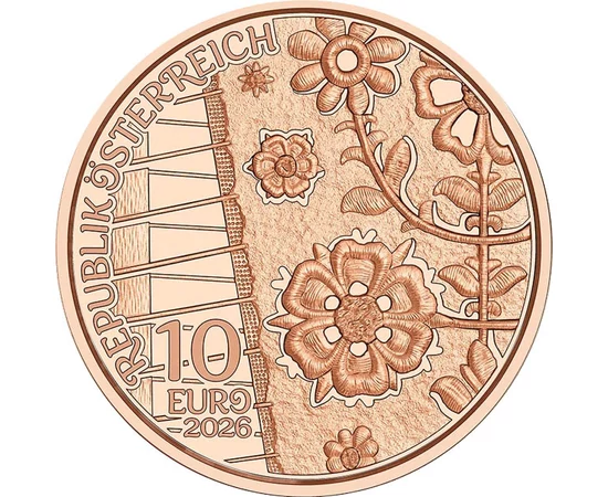 10 euro Broderie ajurată   cupru nichel 15 g Austria 2026