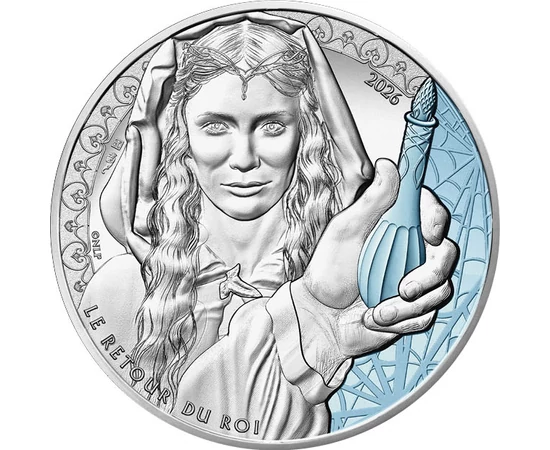 10 euro, Galadriel şi lumina stelei Eärendil,, argint de 333/1000, 13 g, Franţa, 2026