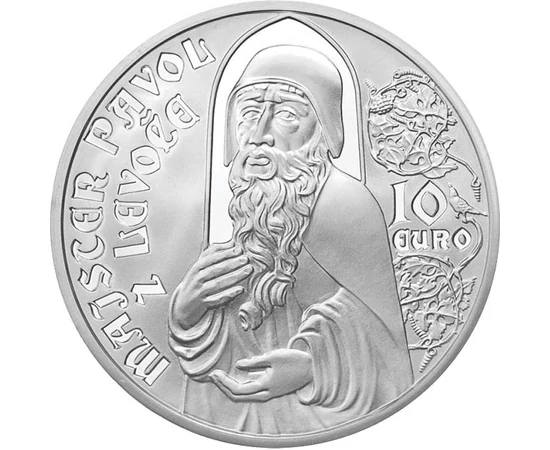 10 euro, Paul din Levoča, Fecioara Maria, , argint de 900/1000, 18 g, Slovacia, 2012