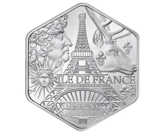 10 euro, Turnul Eiffel, Regele Soare, , argint de 500/1000, 17 g, Franţa, 2026